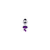 Plug bijou aluminium violet avec clochettes Taille S JINGLE 